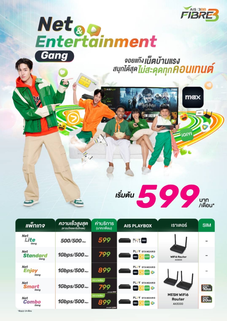 ติดเนตบ้าน AIS FIBER 599